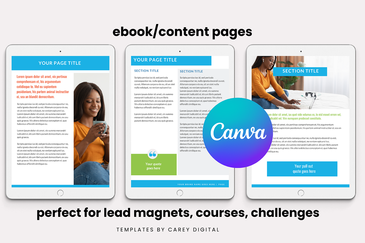 Multipurpose Canva Workbook Ebook, a Marketing Template by Templates by Carey (Photo 6 of 12)