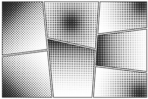 Cartoon comic backgrounds set, an Illustration by 32pixels