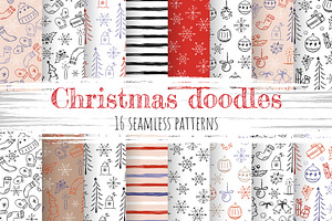 Christmas Doodles. 16 Patterns