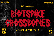 Riotspike Crossbones Graffiti, a Blackletter Font by dansdesign (Thumbnail 1 of 9)
