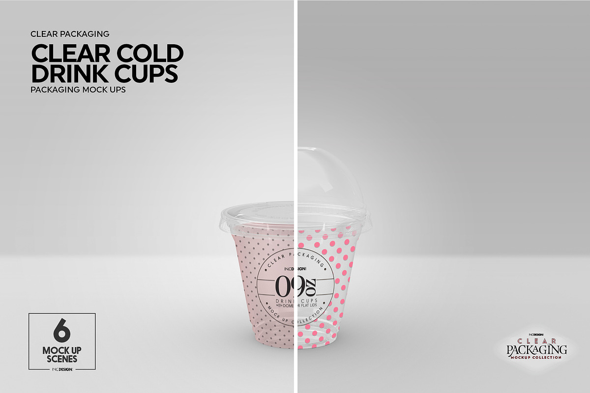 Clear Cold Drink Cups Mockup, a Cups & Container Mockup by INCDesign (Photo 10 of 20)