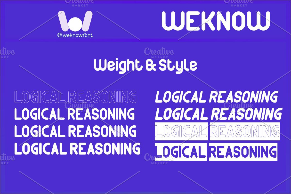 Logical Reasoning font, a Sans Serif Font by weknow (Photo 8 of 8)