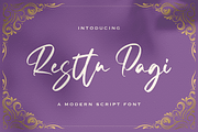 Resttu Pagi - Handwritten Font, a Script Font by StringLabs (Thumbnail 1 of 10)