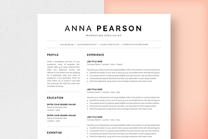 Resume Template Anna, a Resume Template by Olympia Resume