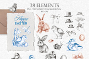 Easter Animals Hand Drawn Clipart, an Animal Illustration by InstaDesignPro (Thumbnail 13 of 14)