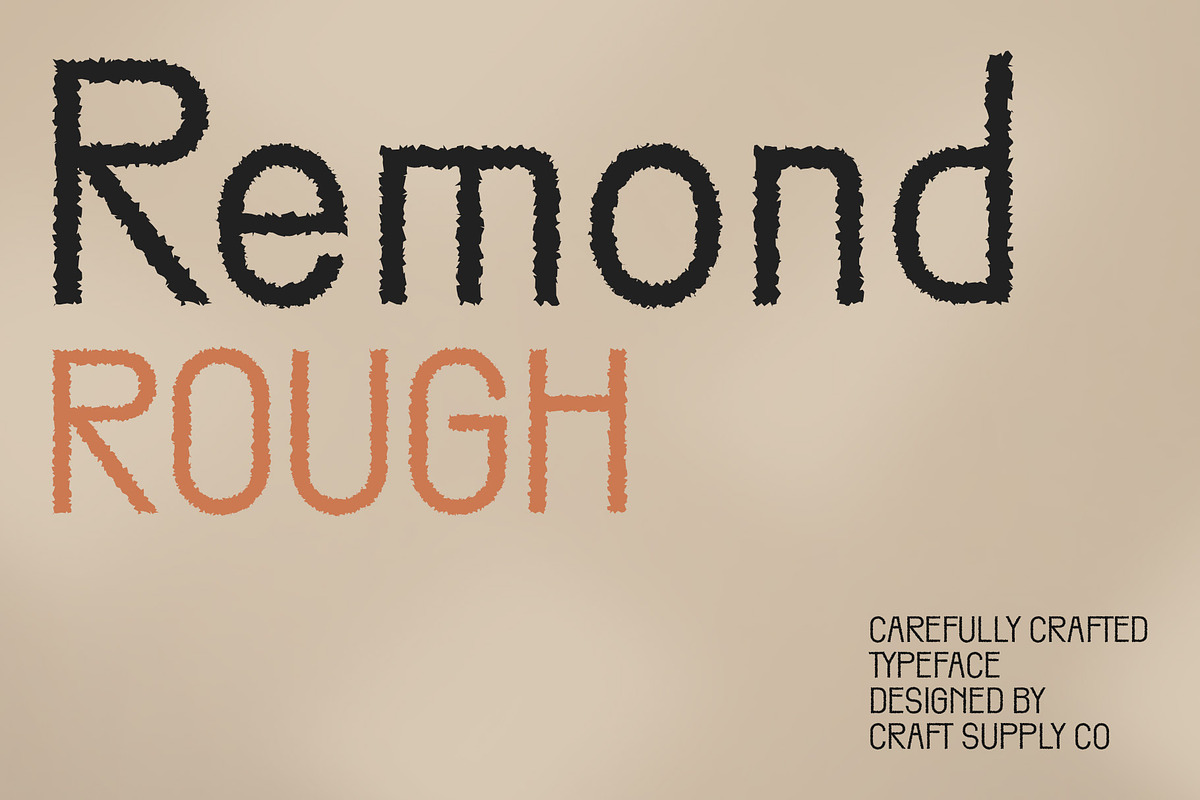 Remond Rough, a Sans Serif Font by Craft Supply Co. (Photo 1 of 8)