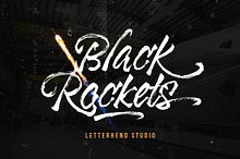 Black Rockets - Dry Brush Font