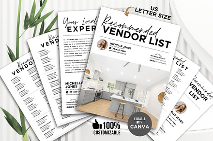 Real Estate Vendor List Flyer Canva