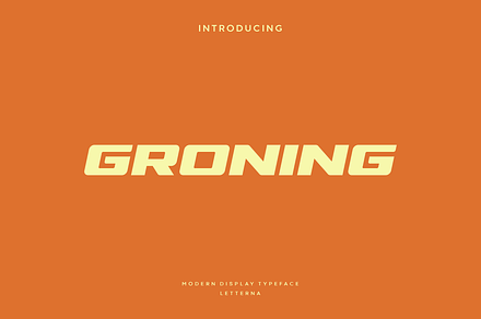 Groning - Modern Sport Typeface, a Sans Serif Font by Letterna