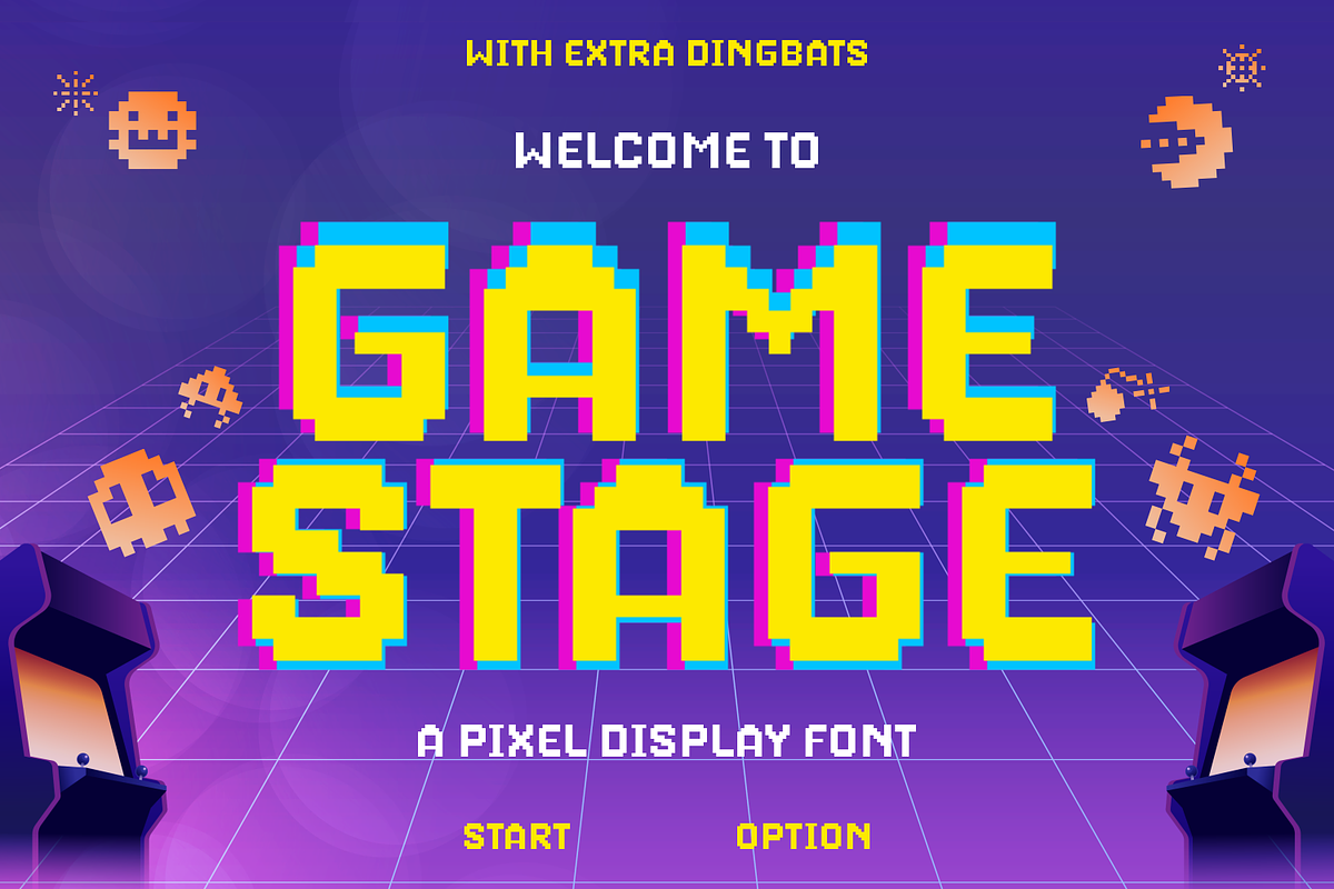 Game Stage, a Font by shineink.designlab (Photo 1 of 5)