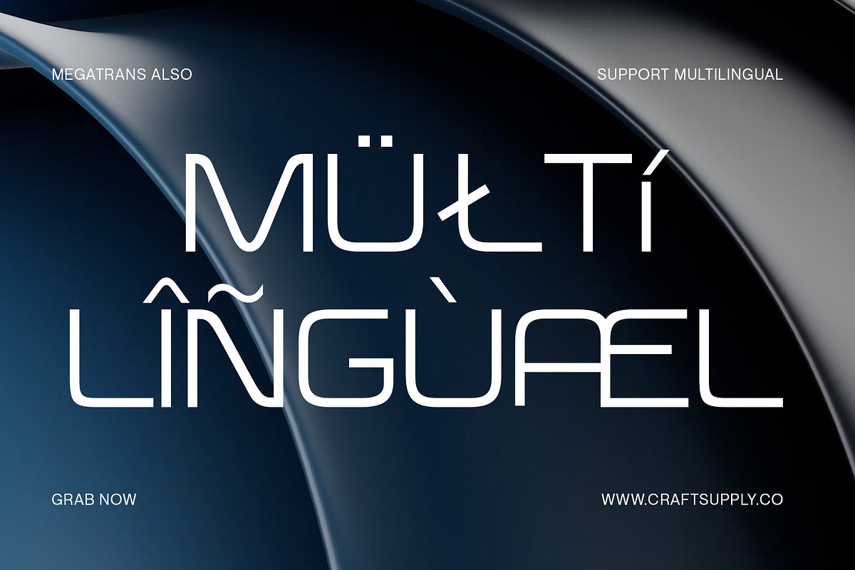 Megatrans - Futuristic Font, a Sans Serif Font by Craft Supply Co. (Photo 8 of 8)