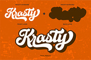 Krasty ~ Unique Retro, a Script Font by ErgibiStudio (Thumbnail 3 of 12)