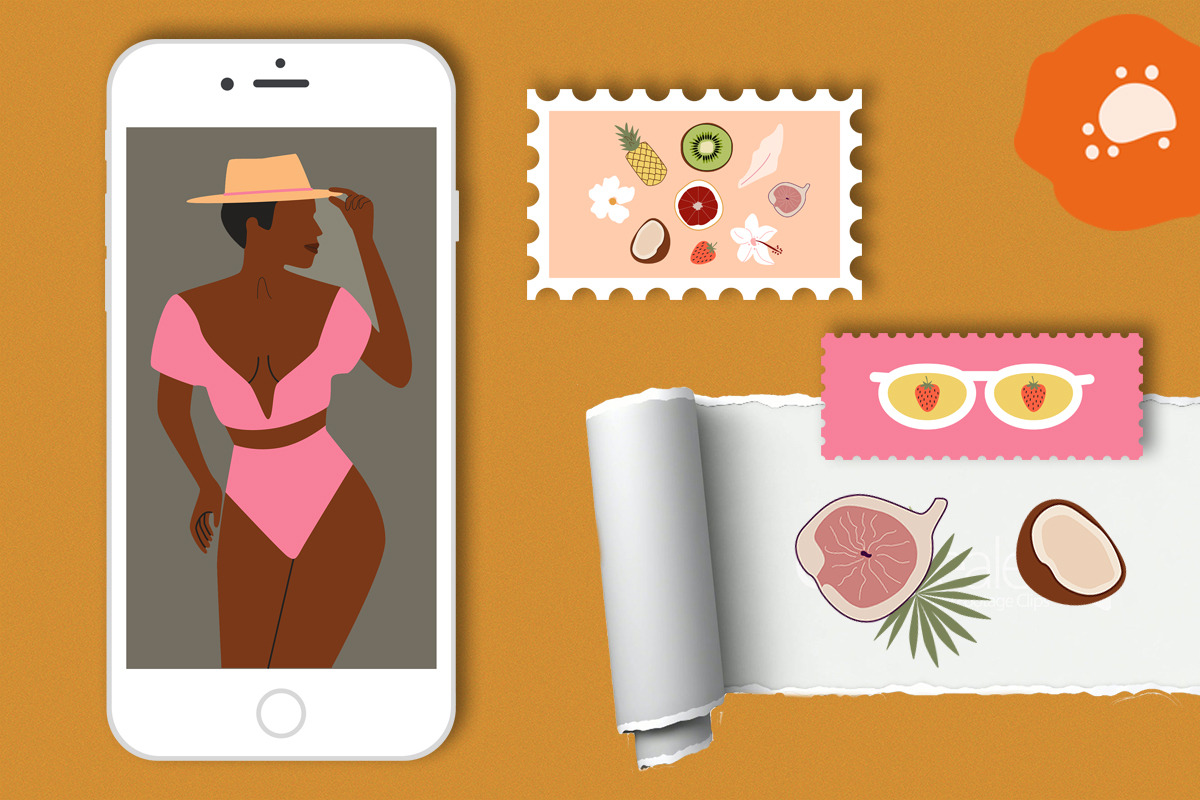 Groovy summer retro abstract clipart, an Object Graphic by Sofico (Photo 5 of 16)