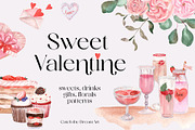Sweet Valentine's Watercolor, a Food Illustration by Catch the Dream Art (Thumbnail 1 of 18)