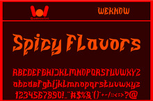 Spicy Flavors font