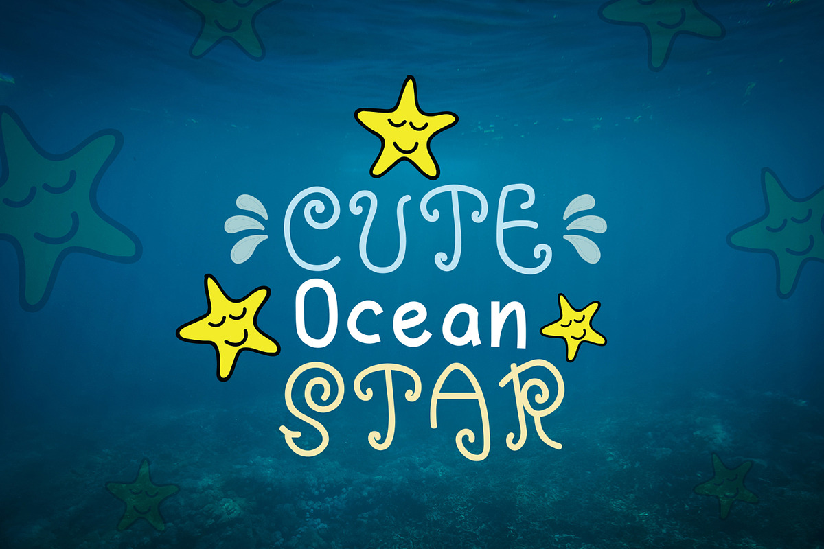 Blue Ocean - Cute Baby Font Duo preview 3