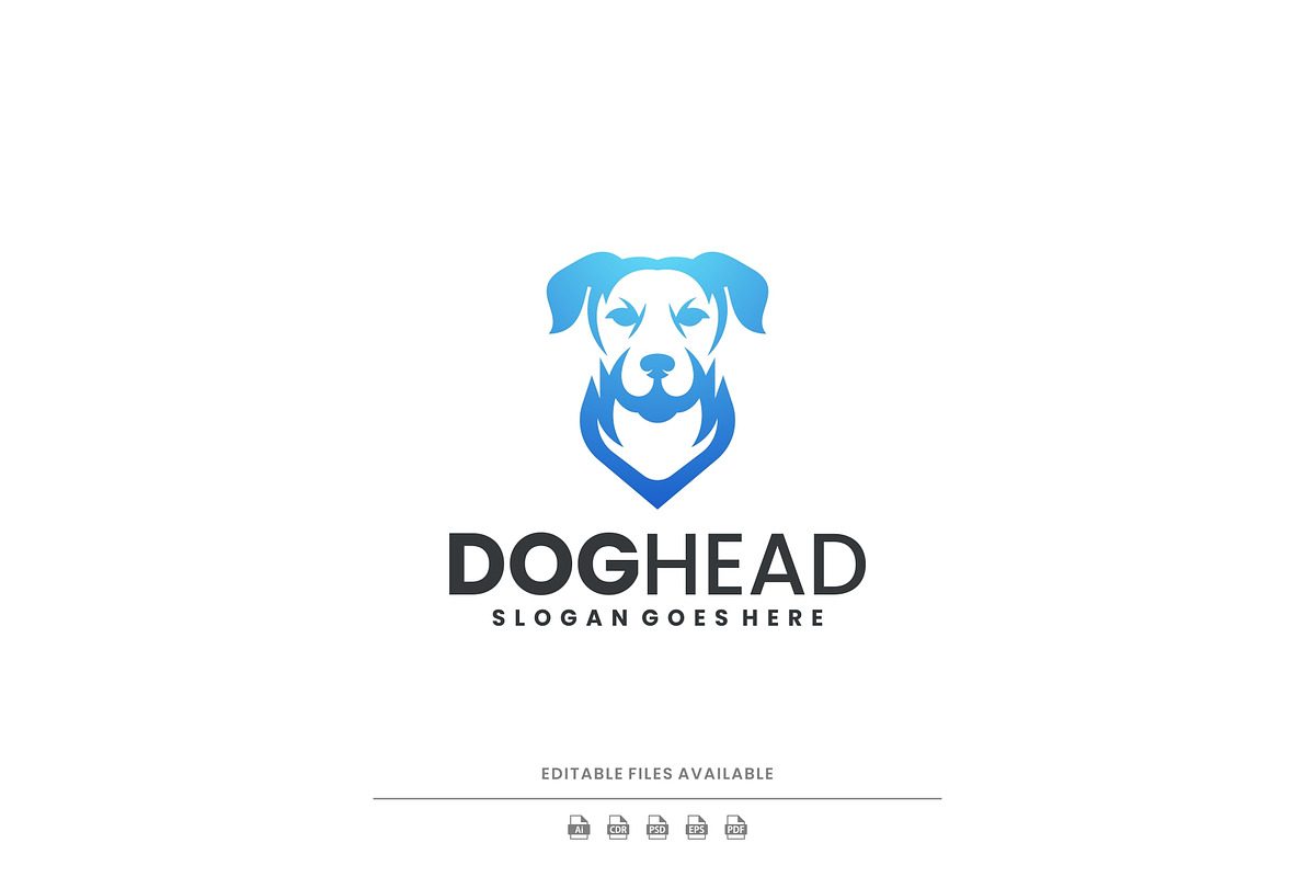 Modern Gradient Dog Head Logo Design, a Branding & Logo Template by Artnivora.Std (Photo 1 of 4)