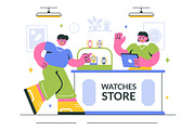 10 Watches Store Illustration, an Object Illustration by denayunebgt (Thumbnail 4 of 4)
