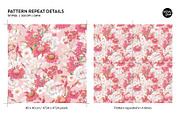 Blooming Floral Pattern Design, a Pattern Graphic by VOVU Studio (Thumbnail 4 of 10)