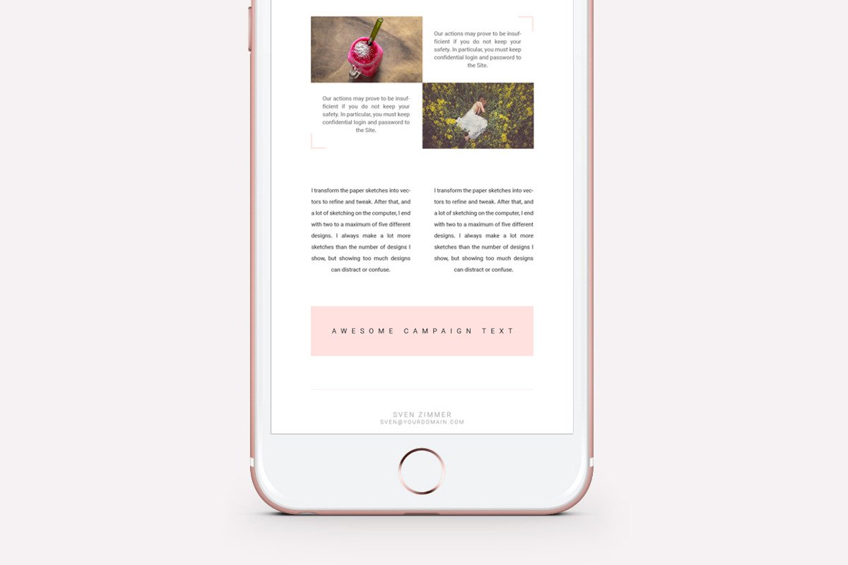 Pink E-newsletter Pack, an Email Template by Swiss_cube (Photo 11 of 11)