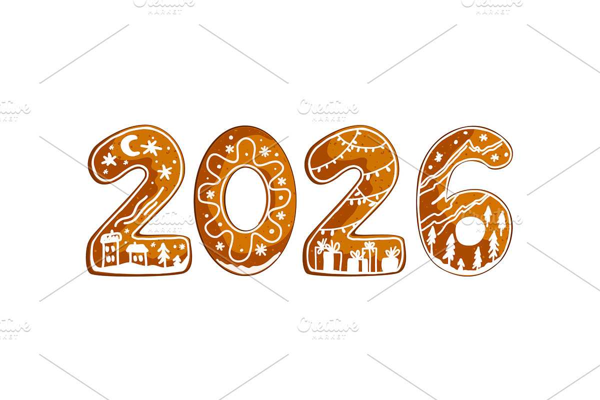 Festive Happy 2026 New Year, an Object Illustration by Toltemara