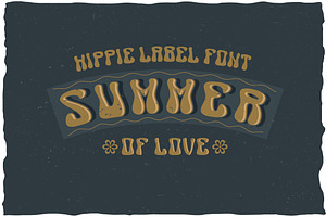 Summer Hippie Label Typeface