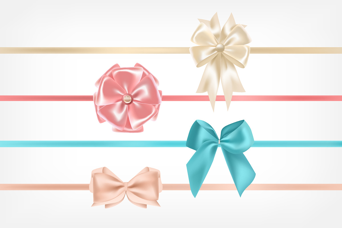 Realistic ribbons set, a Decorative Illustration by Good Studio