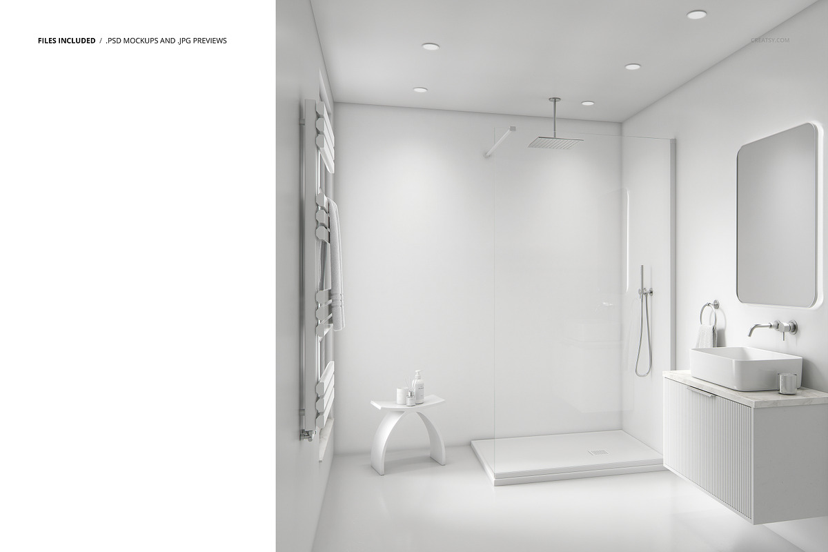 Modern Glamour Bathroom Mockup, a Household Mockup by creatsy5 (Photo 2 of 4)