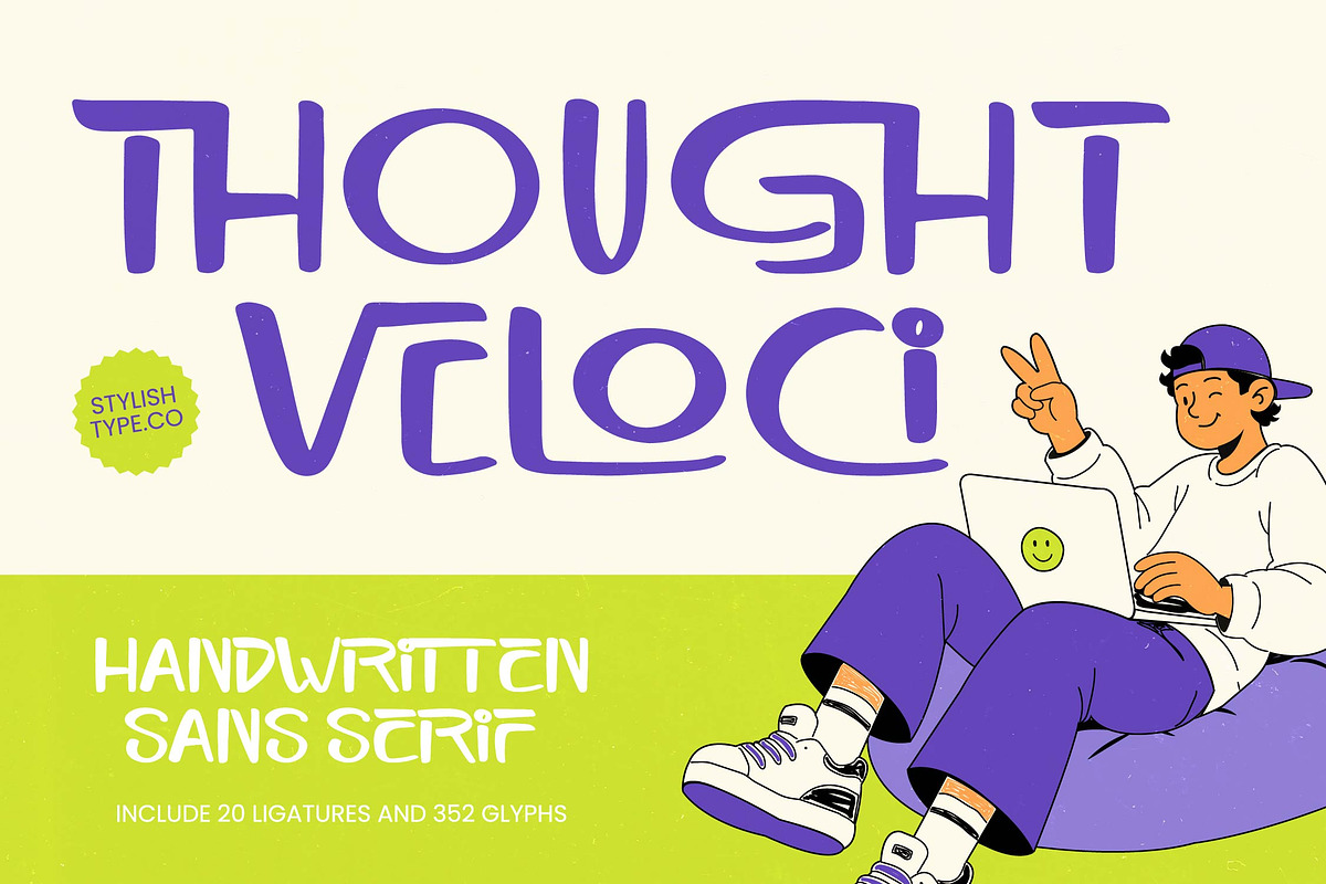 Thought Veloci Handwritten Sans, a Script Font by stylishtype.co (Photo 1 of 10)