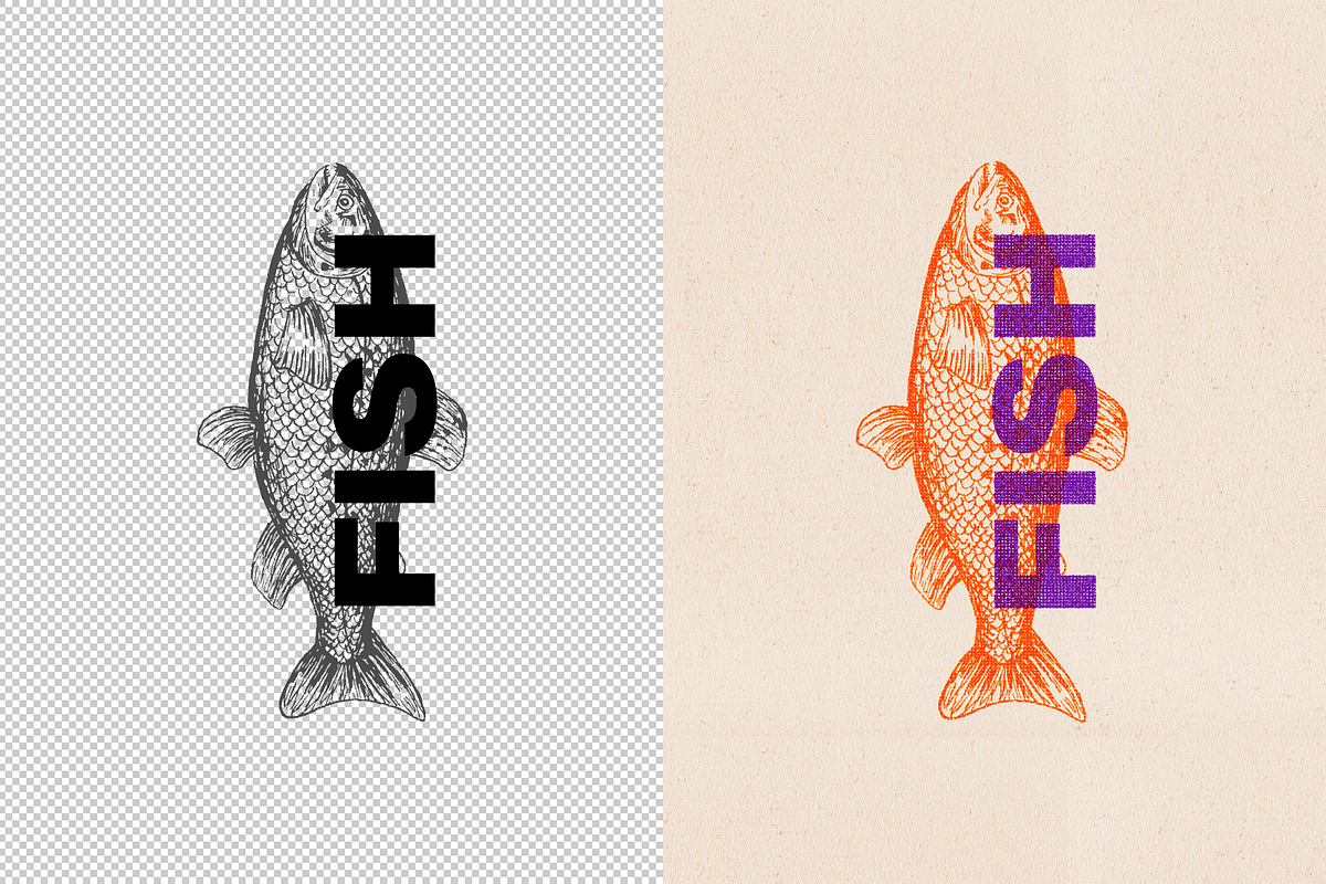 Retro Overprint Paper Effect, a Texture Graphic by Design Squad