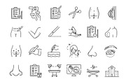Set of Cosmetic Surgery icons, a Healthcare Illustration by Tettygreen (Thumbnail 3 of 3)