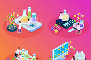 Science Research Isometric Set