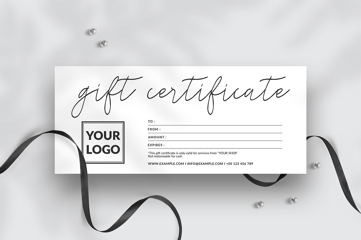 Minimal Gift Certificate, a Card Template by Amit Debnath (Photo 1 of 3)