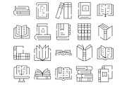 Books and reading line icons, an Object Graphic by pikepicture (Thumbnail 2 of 3)