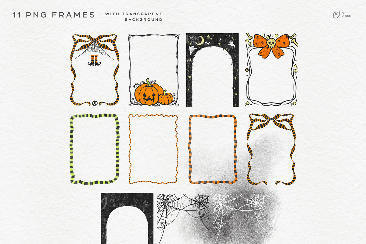 Halloween Bundle png, Hand-drawn, a Graphic by ollalya (Photo 2 of 11)