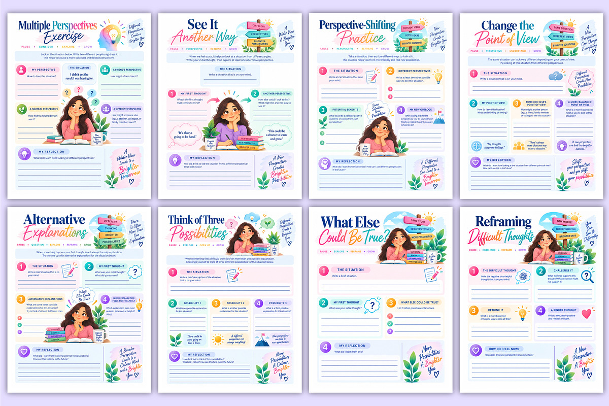 Cognitive Flexibility Workbook, a Stationery Template by Mustafiz (Photo 3 of 4)