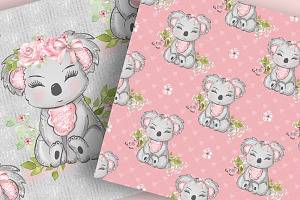 Cute Koala Digital Paper Pack