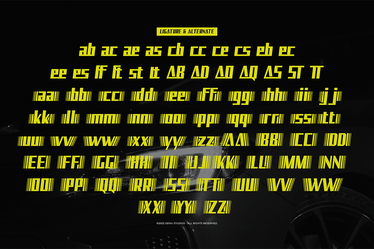 Code Rider | Bold Racing Font, a Font by Denustudios (Photo 11 of 12)
