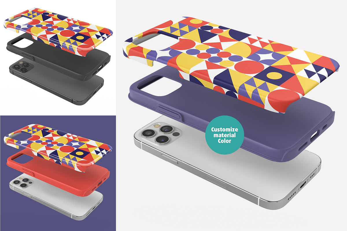 Phone 12 Pro Tough II Case Mock-up, an iPhone Mockup by Colatudo Store (Photo 7 of 9)