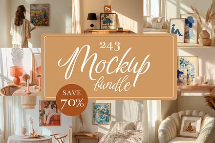 Minimalist Frame Mockup Bundle — 243