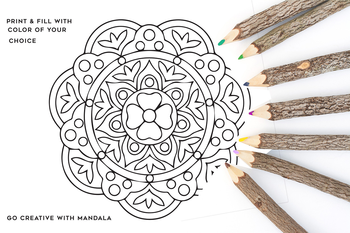 20 Mandala Coloring Pages, a Decorative Illustration by Design Unique (Photo 4 of 6)