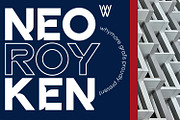 Neo Royken Font | Modern Futuristic, a Sans Serif Font by WhymoreArt (Thumbnail 1 of 8)