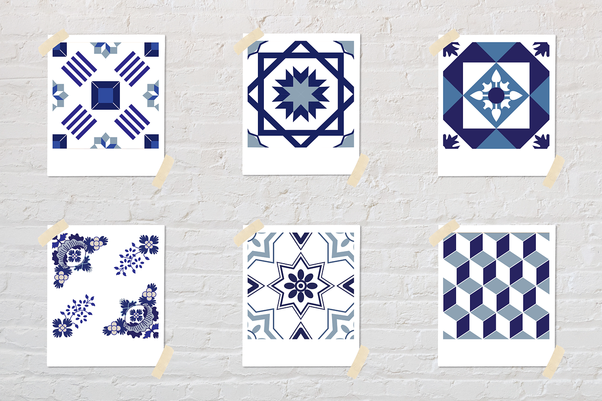 Vector seamless azulejos patterns., a Pattern Graphic by Getalo Viktoriia (Photo 6 of 8)