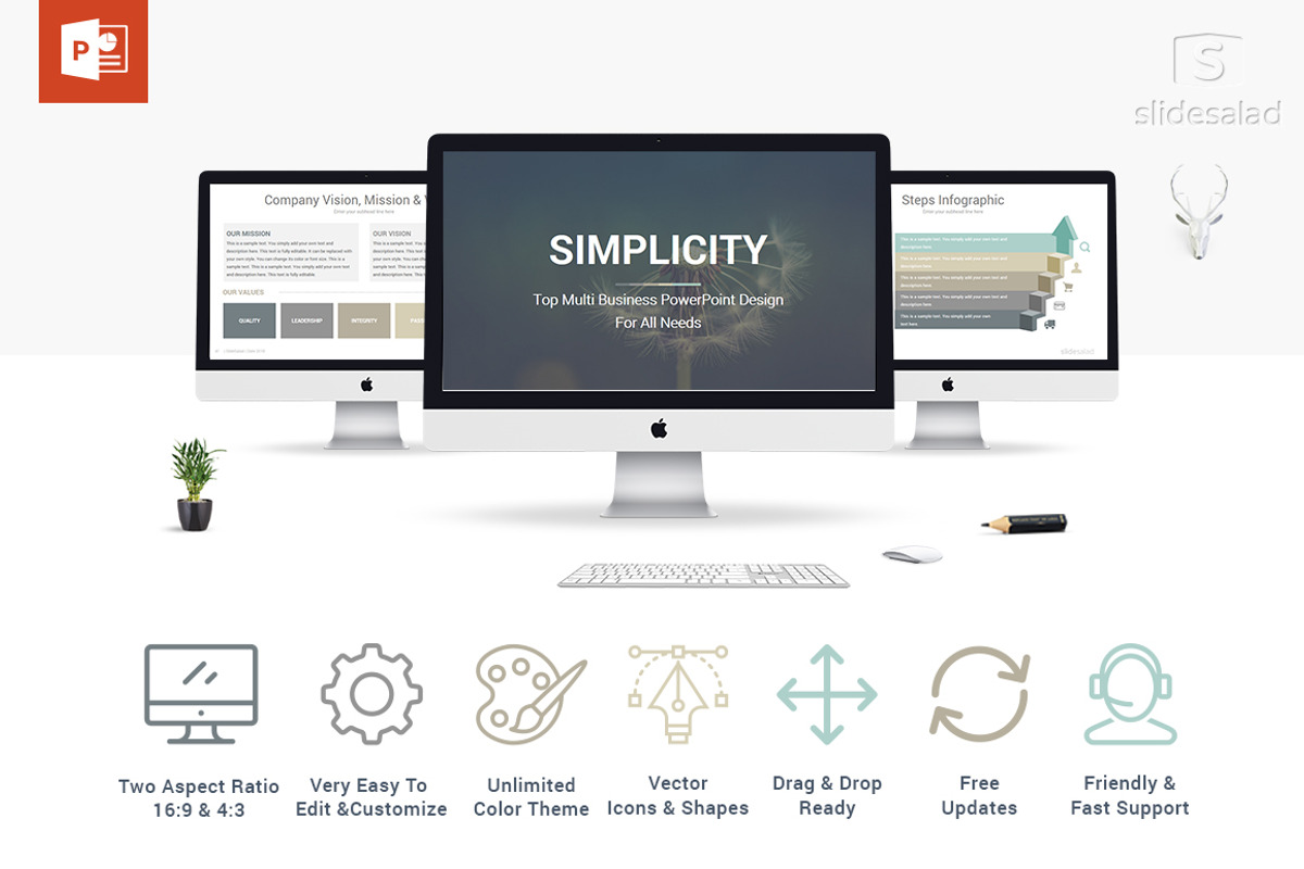 Simplicity Best PowerPoint Template, a Presentation Template by SlideSalad (Photo 2 of 39)