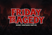 Friday Tragedy, a Blackletter Font by rulihoki studio (Thumbnail 1 of 3)