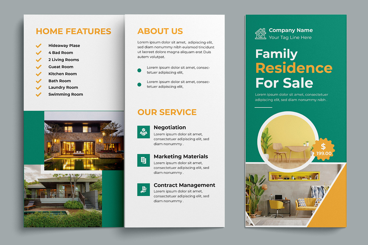 House Trifold Design Layout, a Brochure Template by MightyDesign (Photo 4 of 7)