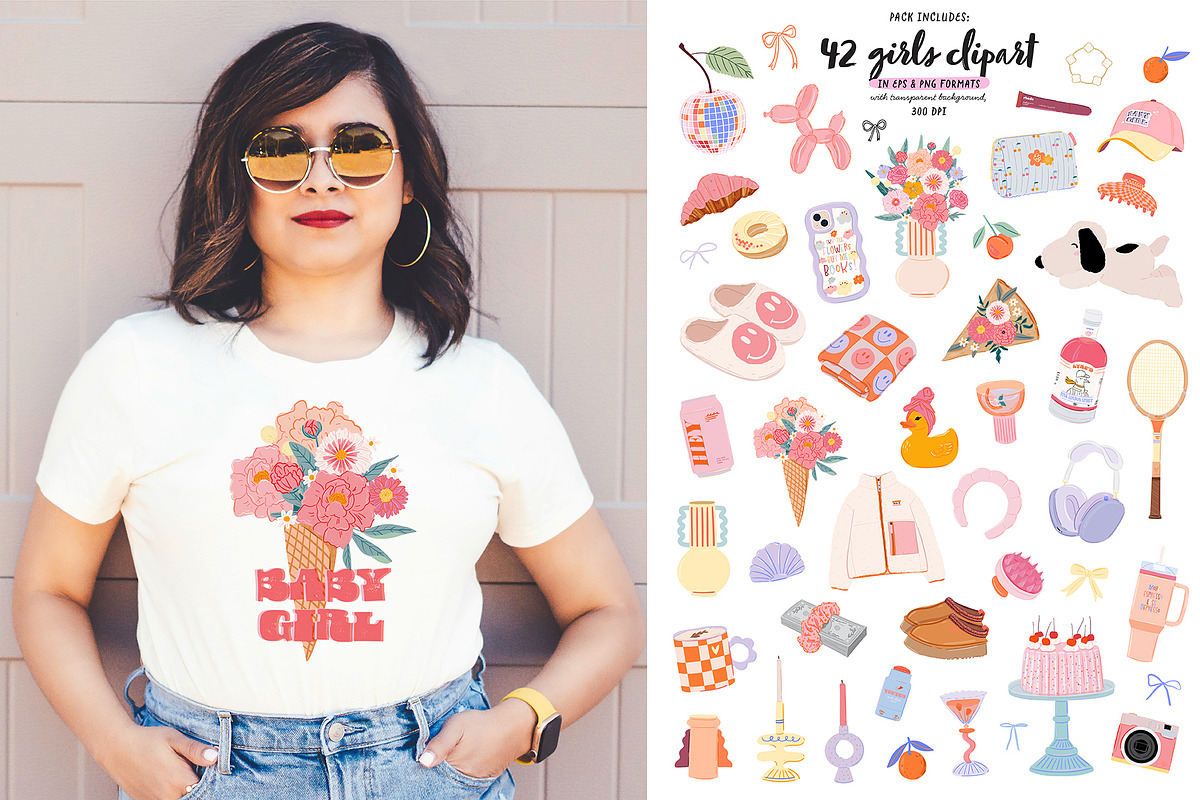 Cute Girly Clipart Bundle, an Object Graphic by Ruslana Lubenets (Photo 19 of 51)