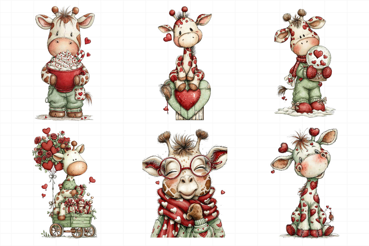 Valentine Giraffe Clipart, an Illustration by Daily.Designs (Photo 5 of 7)
