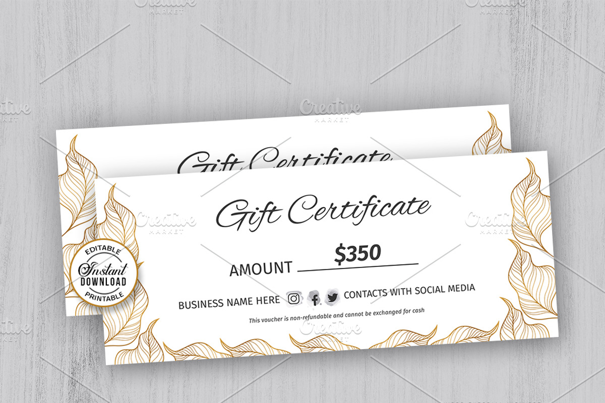Modern Gift Certificate Templates v1, a Card Template by Madhabi Studio (Photo 2 of 3)