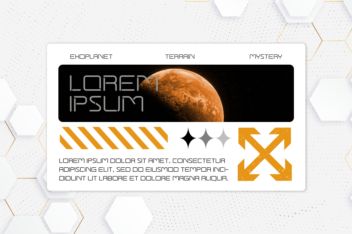 Qalinora Futuristic Sci-Fi Display, a Sans Serif Font by Vadovastd (Photo 5 of 8)